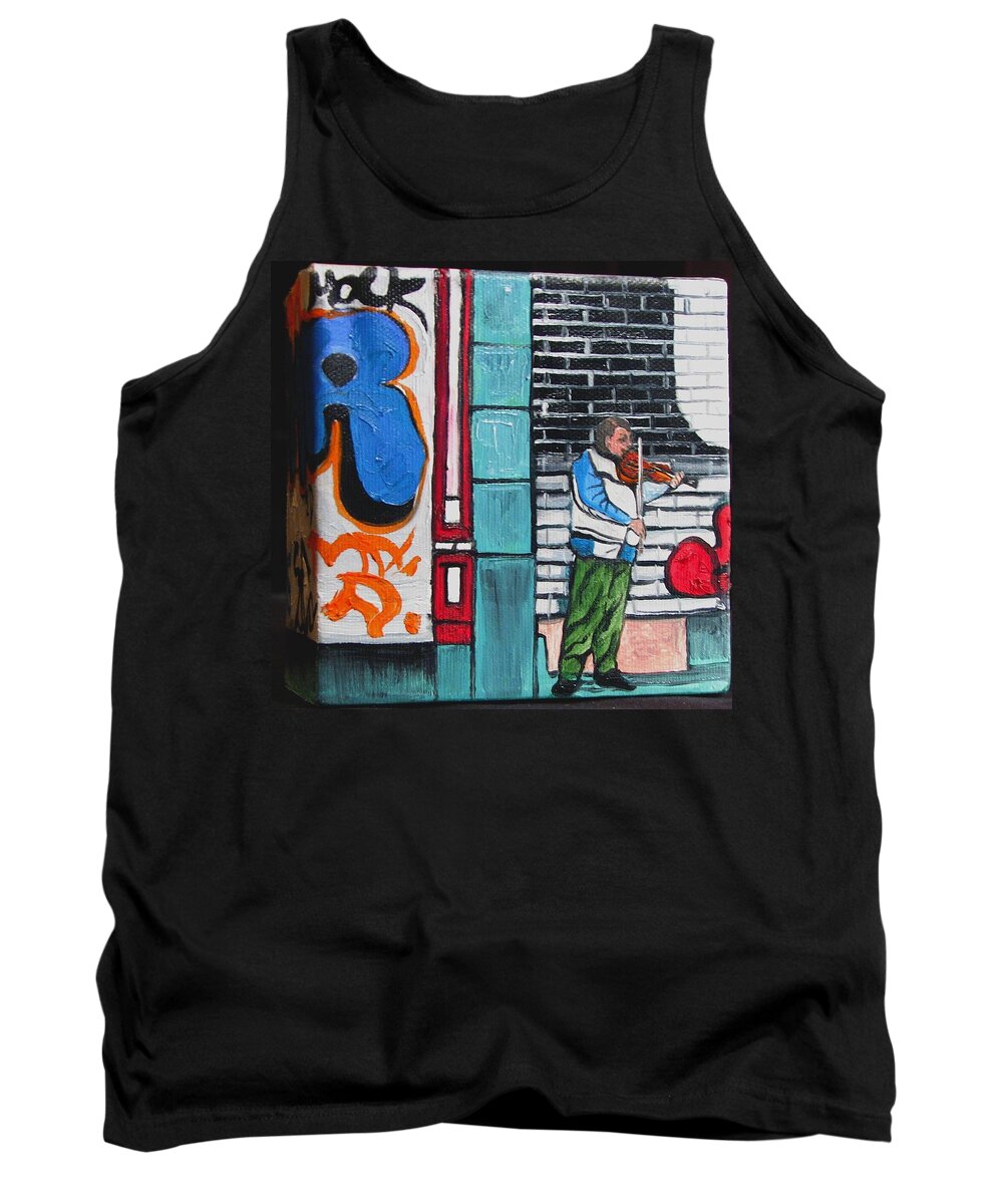 Gaffitti Art Tank Top featuring the painting For the Love of Music by Patricia Arroyo