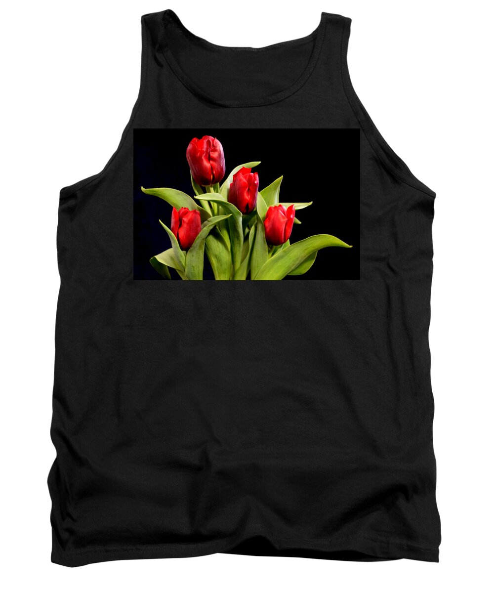 Tulips Tank Top featuring the photograph Four Tulips by R Allen Swezey