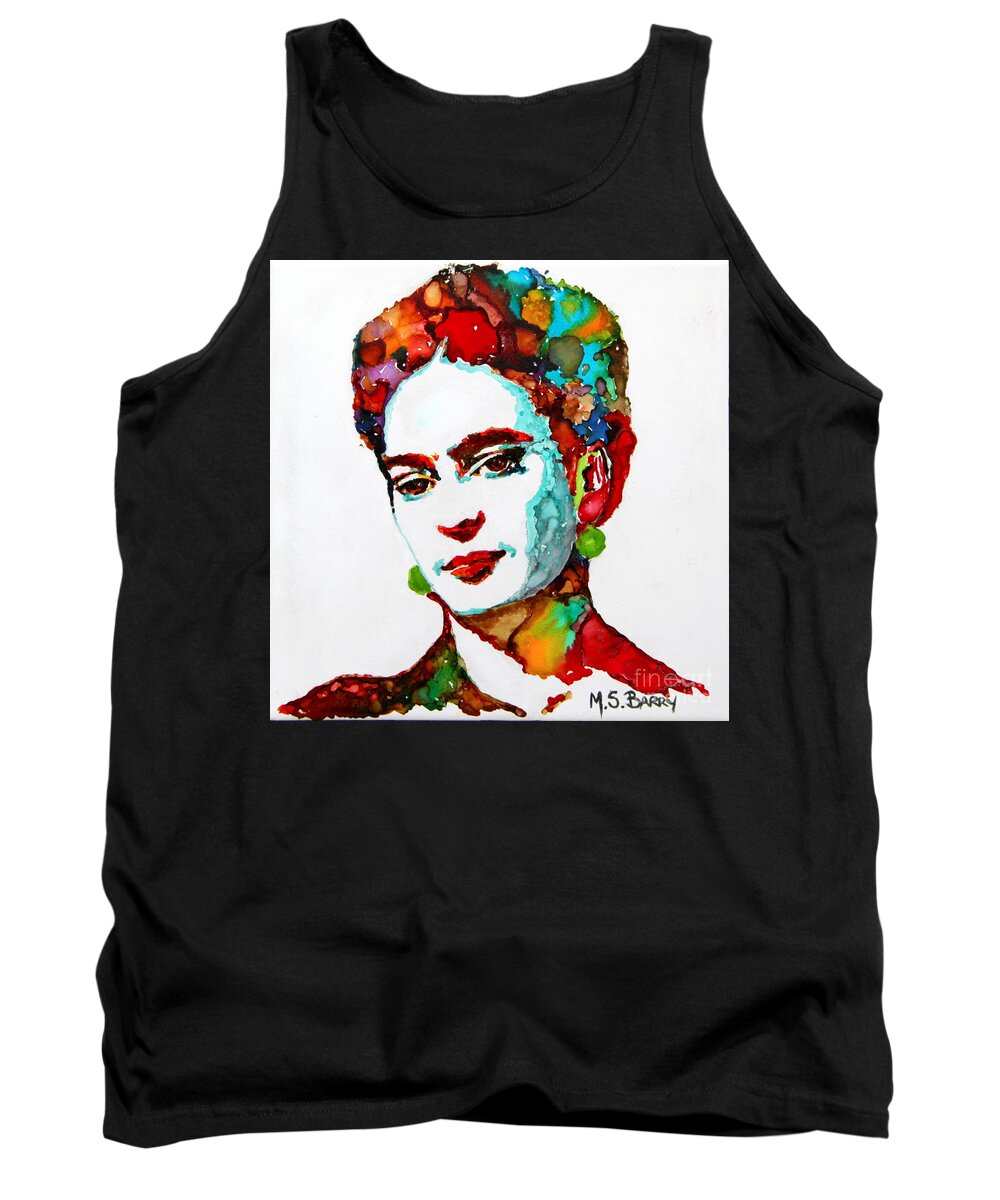 Frida Kahlo Tank Top featuring the painting Frida Kahlo by Maria Barry