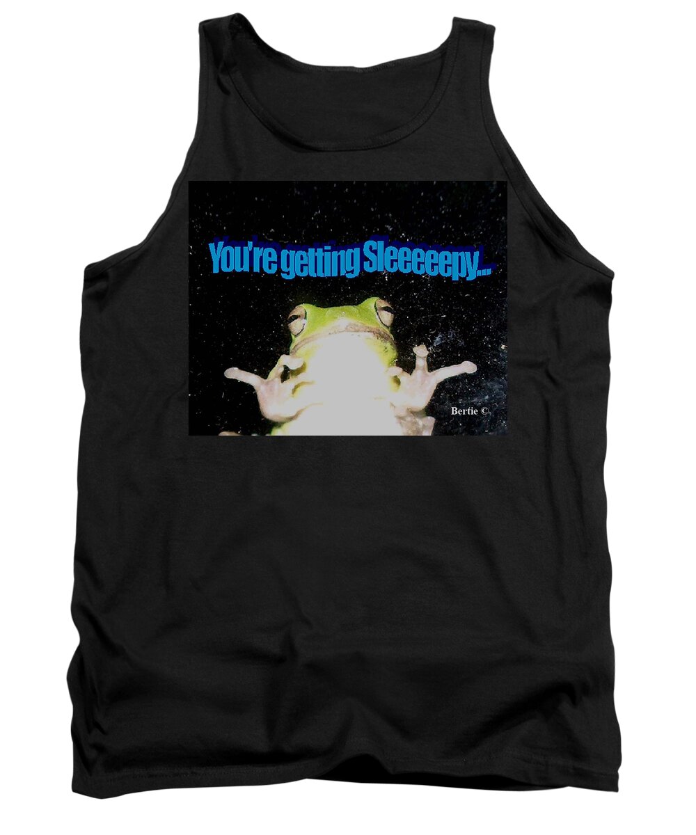 Photography Tank Top featuring the photograph FROG You're Getting Sleeeeeeepy by Bertie Edwards