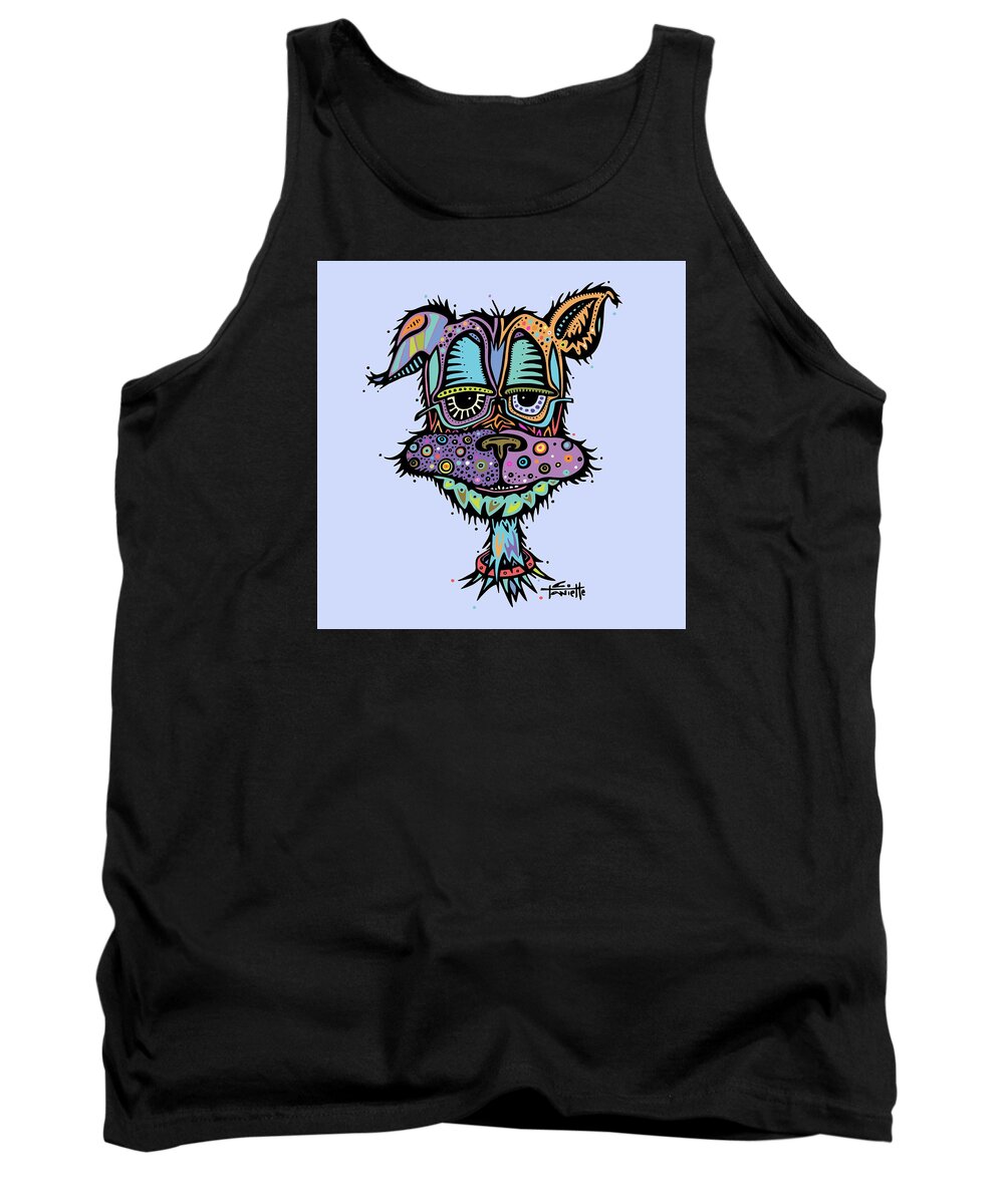 Dog Tank Top featuring the digital art Furr-gus by Tanielle Childers