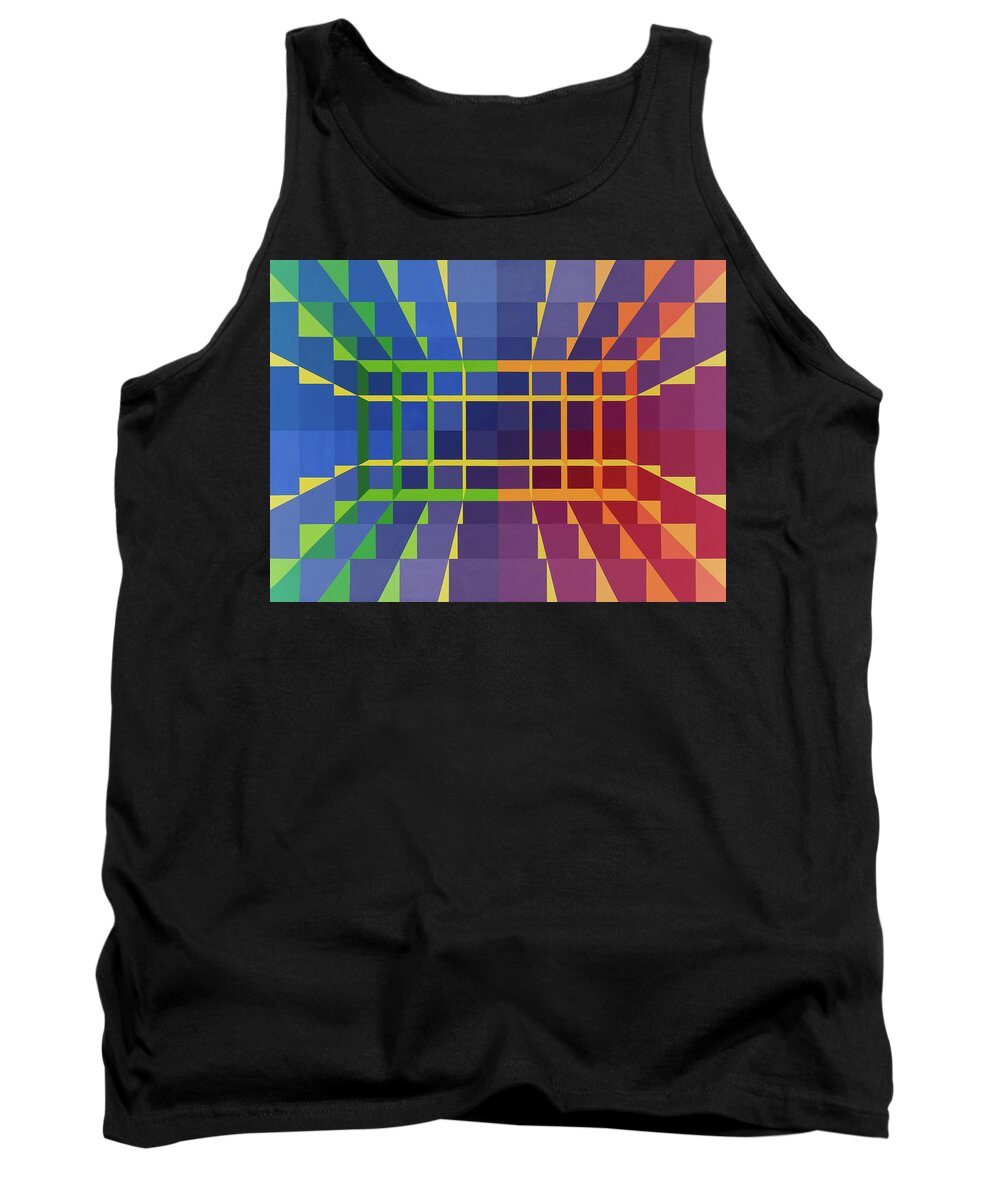 Abstract Tank Top featuring the painting Gateway by Janet Hansen