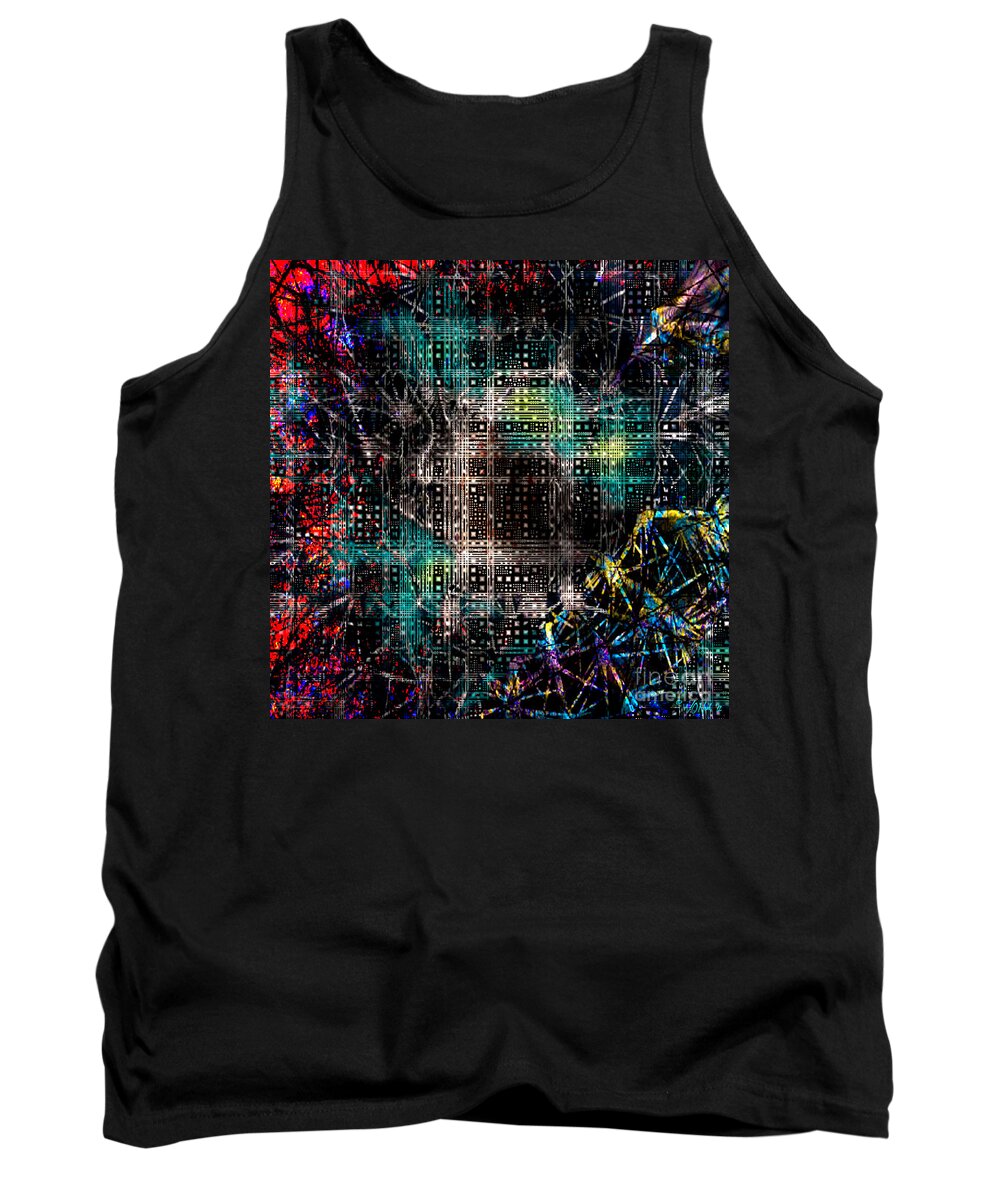Conceptual Tank Top featuring the digital art Ghosts in the Machine 1 by Walter Neal