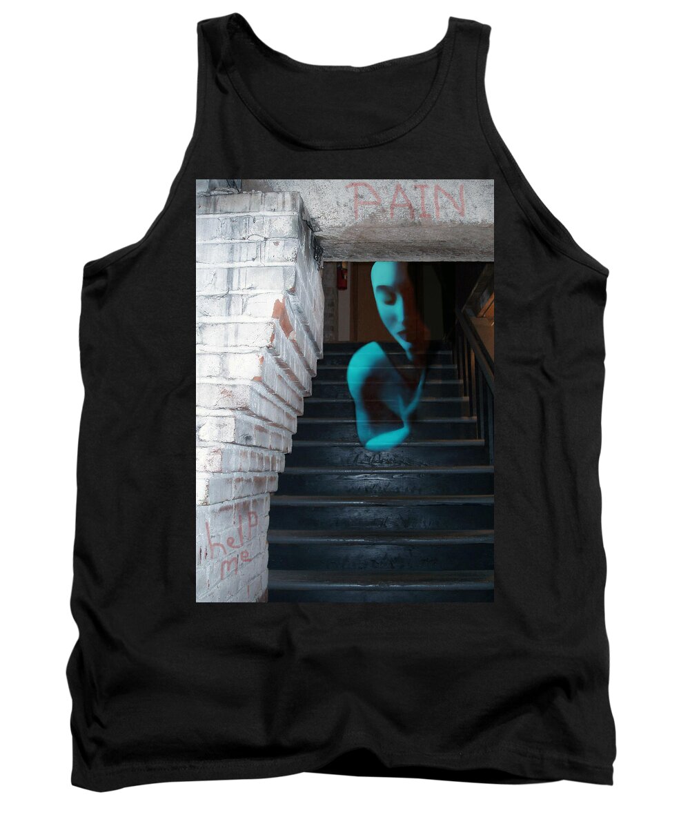 Angst Tank Top featuring the photograph Ghost of Pain by Jaeda DeWalt