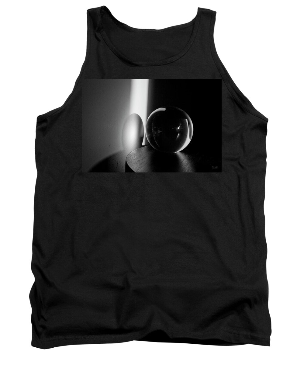 Glass Tank Top featuring the photograph Glass Sphere in Light and Shadow by David Gordon