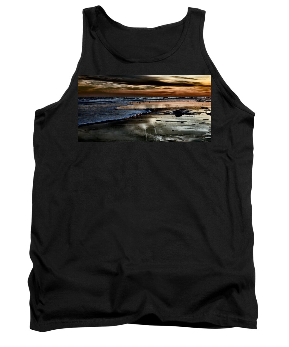 Evie Carrier Tank Top featuring the photograph Goodnight Sun Isle of Palms by Evie Carrier