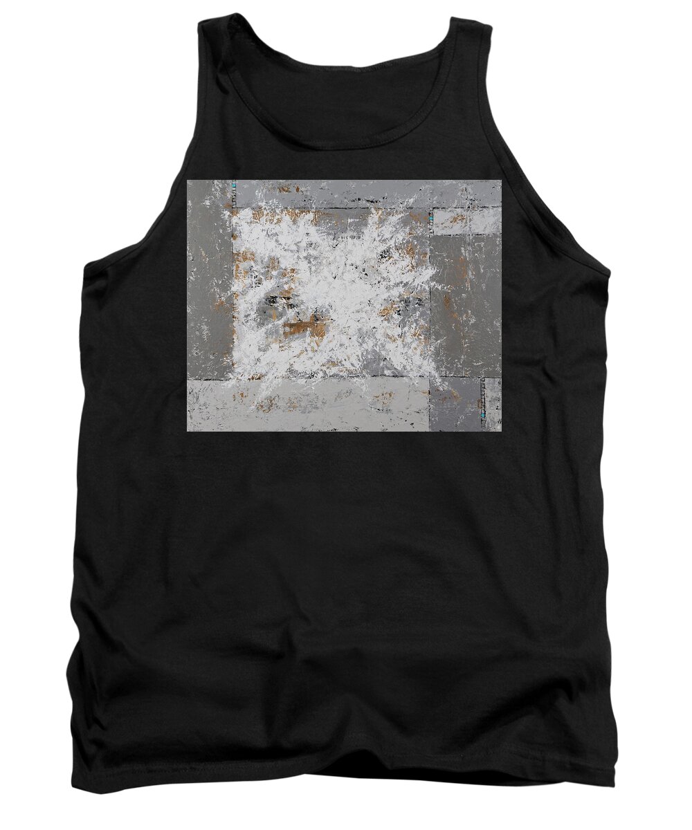 Original Tank Top featuring the painting Gray Matters 8 by Jim Benest