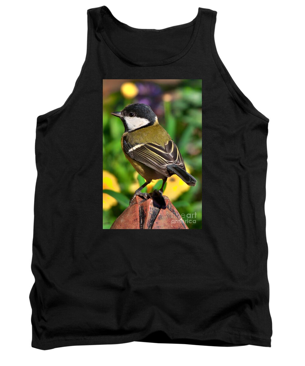 Great Tit Tank Top featuring the photograph Great Tit British Bird parus major by Martyn Arnold