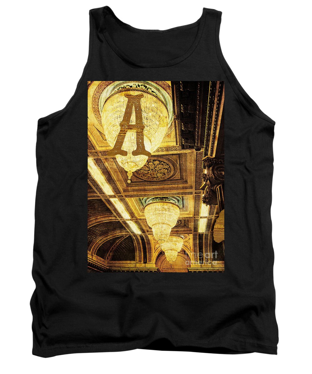 Assembly Tank Top featuring the photograph Grungy Melbourne Australia Alphabet Series Letter A Assembly Cha by Beverly Claire Kaiya