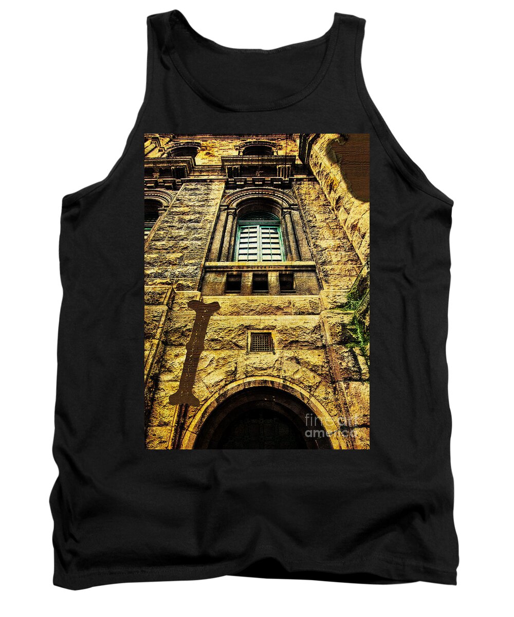 Royal Tank Top featuring the photograph Grungy Melbourne Australia Alphabet Series Letter I Royal Melbou by Beverly Claire Kaiya