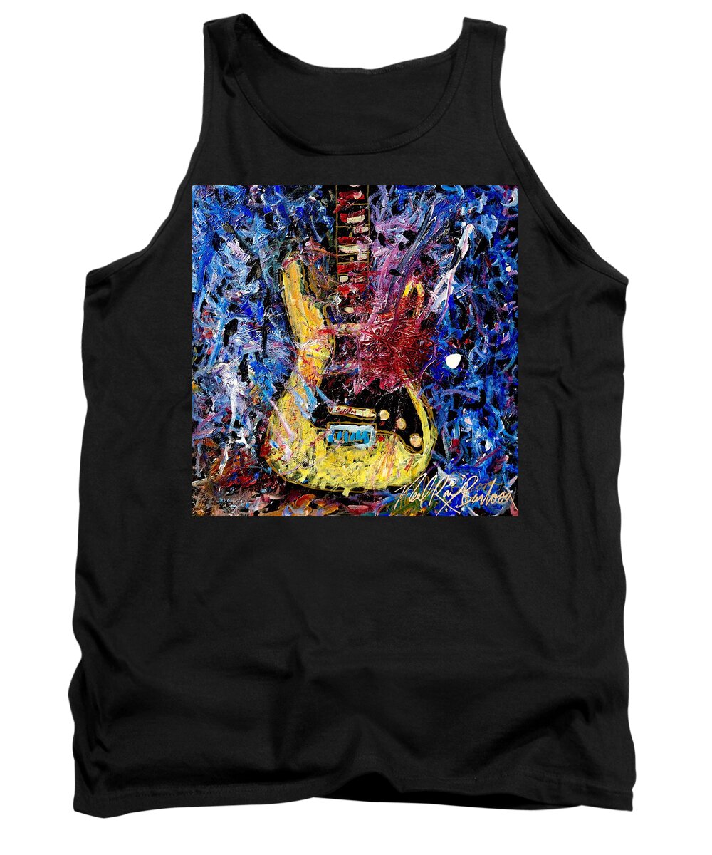 Guitar Tank Top featuring the painting Guitar Hero 9 by Neal Barbosa