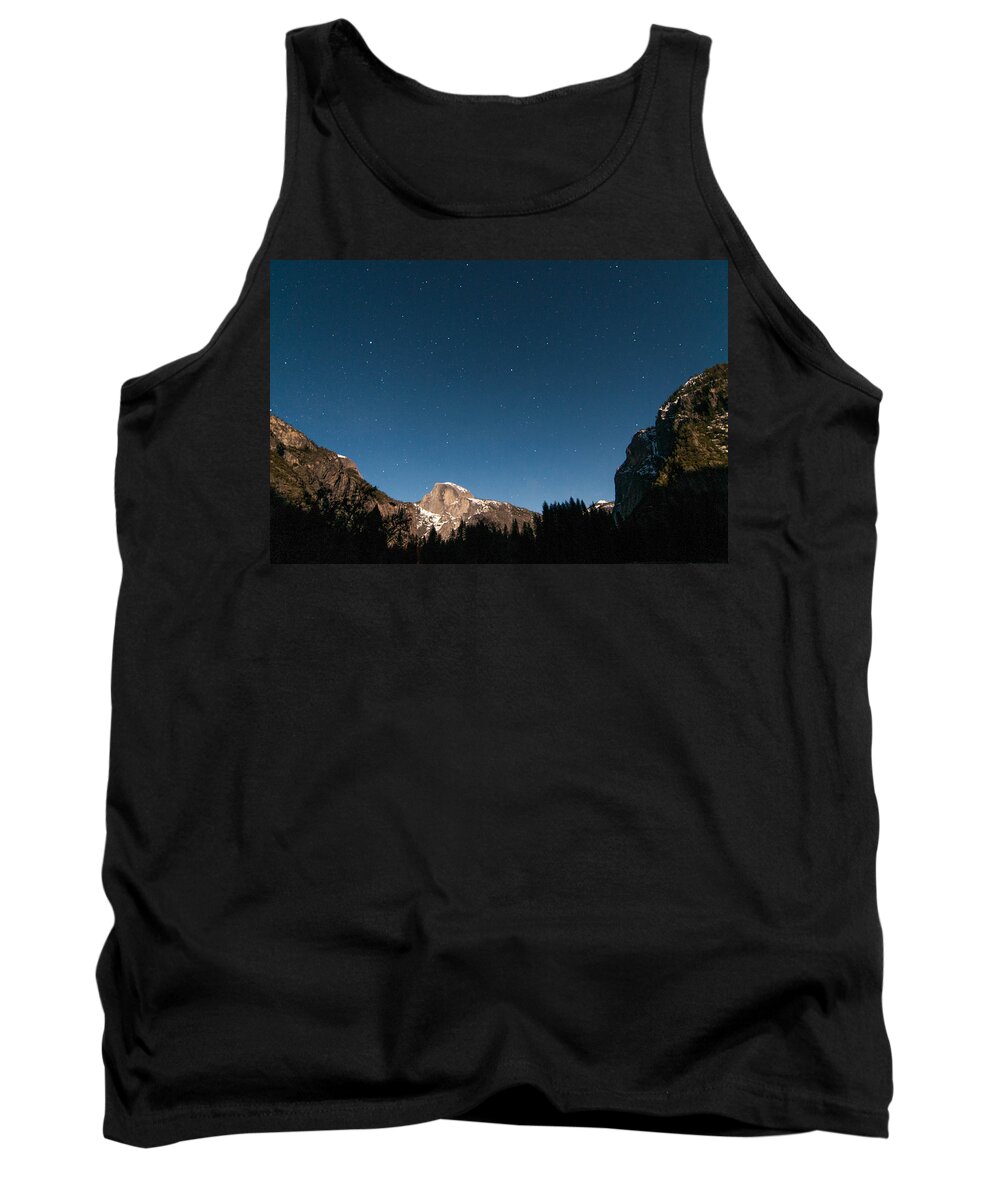 America Tank Top featuring the photograph Half Dome under the Stars by Connie Cooper-Edwards