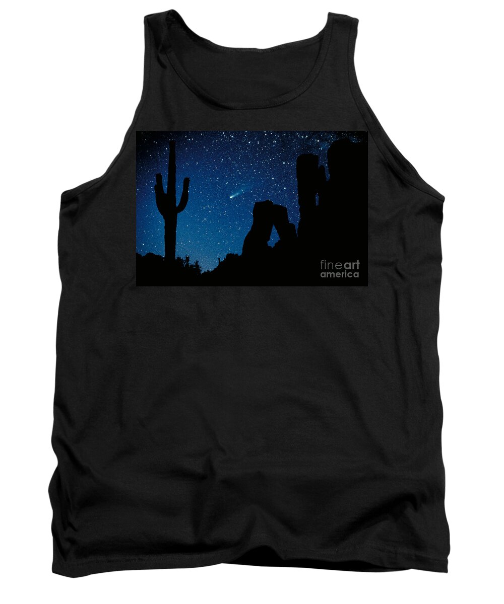 Halley's Comet Tank Top featuring the photograph Halley's Comet by Frank Zullo