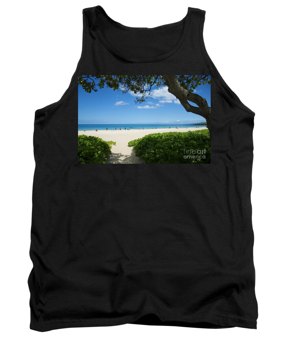 Aqua Tank Top featuring the photograph Hapuna Beach by Ron Dahlquist - Printscapes