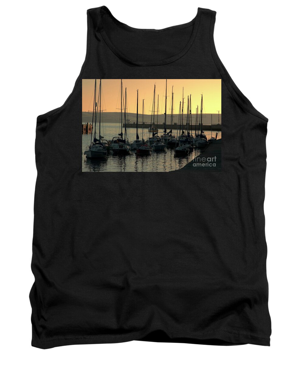 Weymouth Tank Top featuring the photograph Harbor Sunrise by Baggieoldboy
