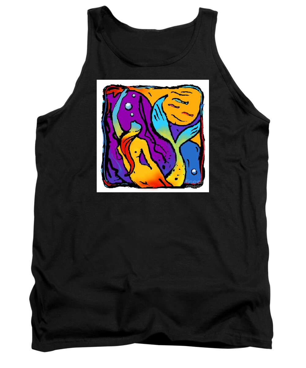 Mermaid Tank Top featuring the digital art Hearing The Siren Call by James Temple