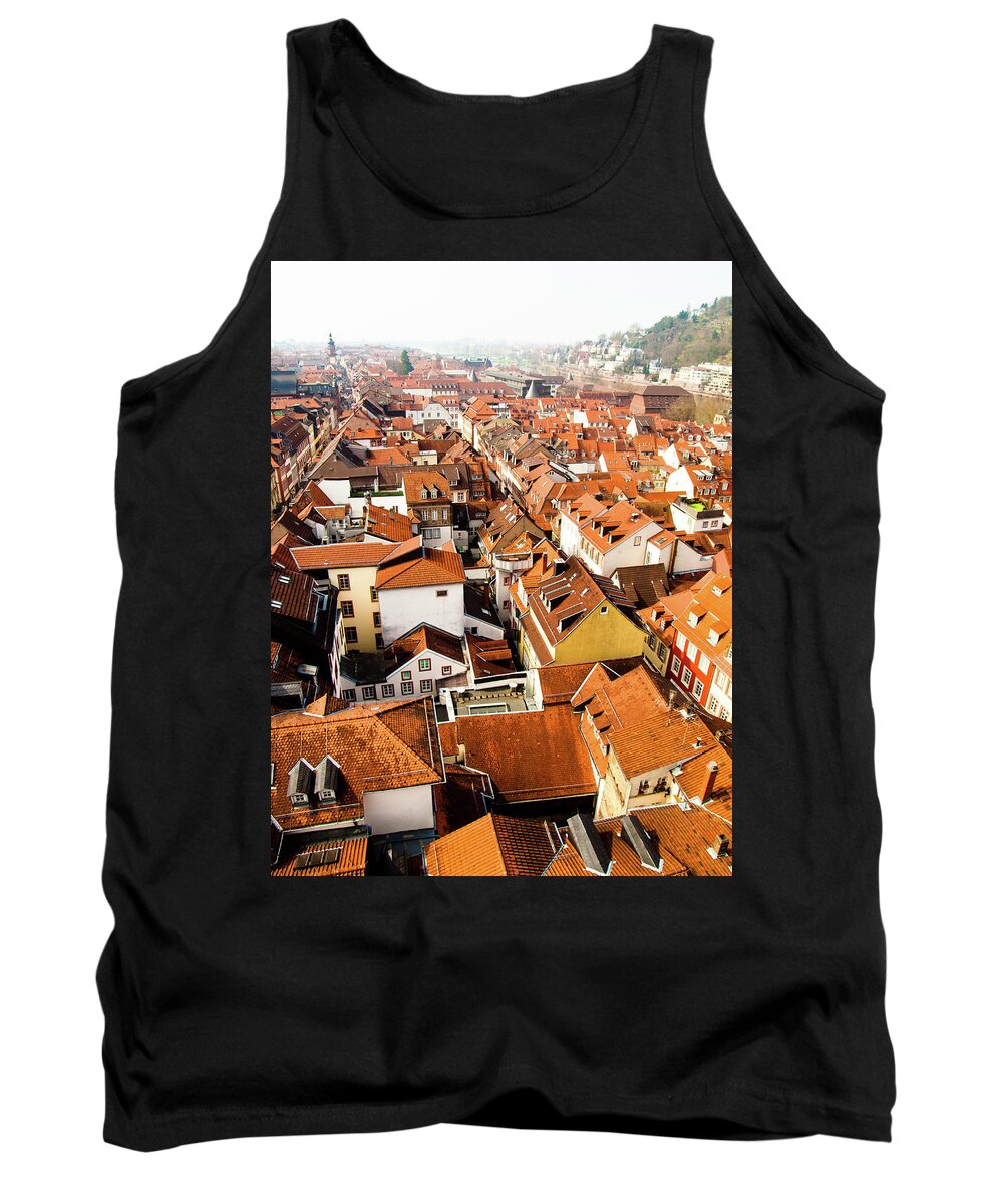 Architecture Tank Top featuring the photograph Heidelberg Cityscape by Steven Myers
