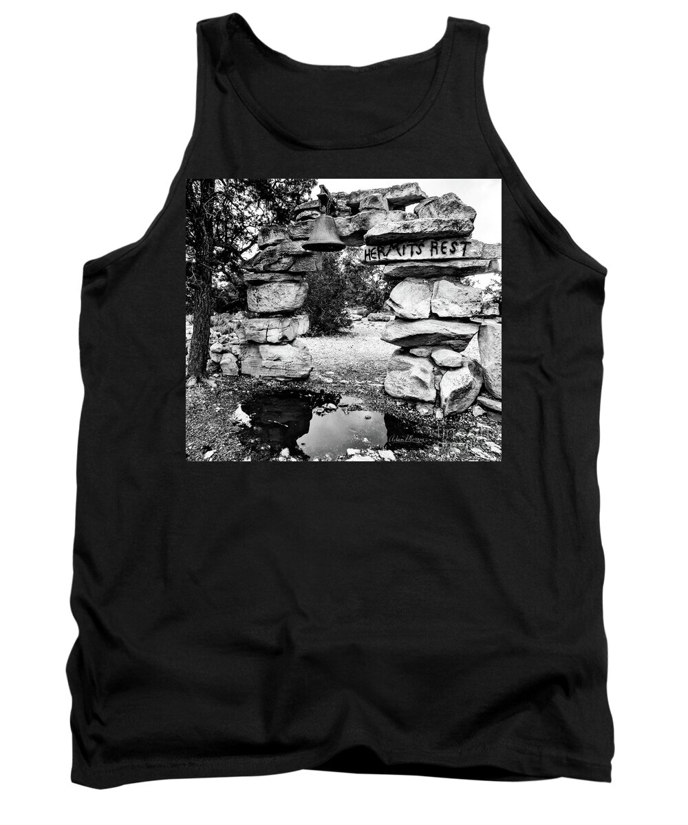 Architecture Tank Top featuring the photograph Hermit's Rest, Black and White by Adam Morsa