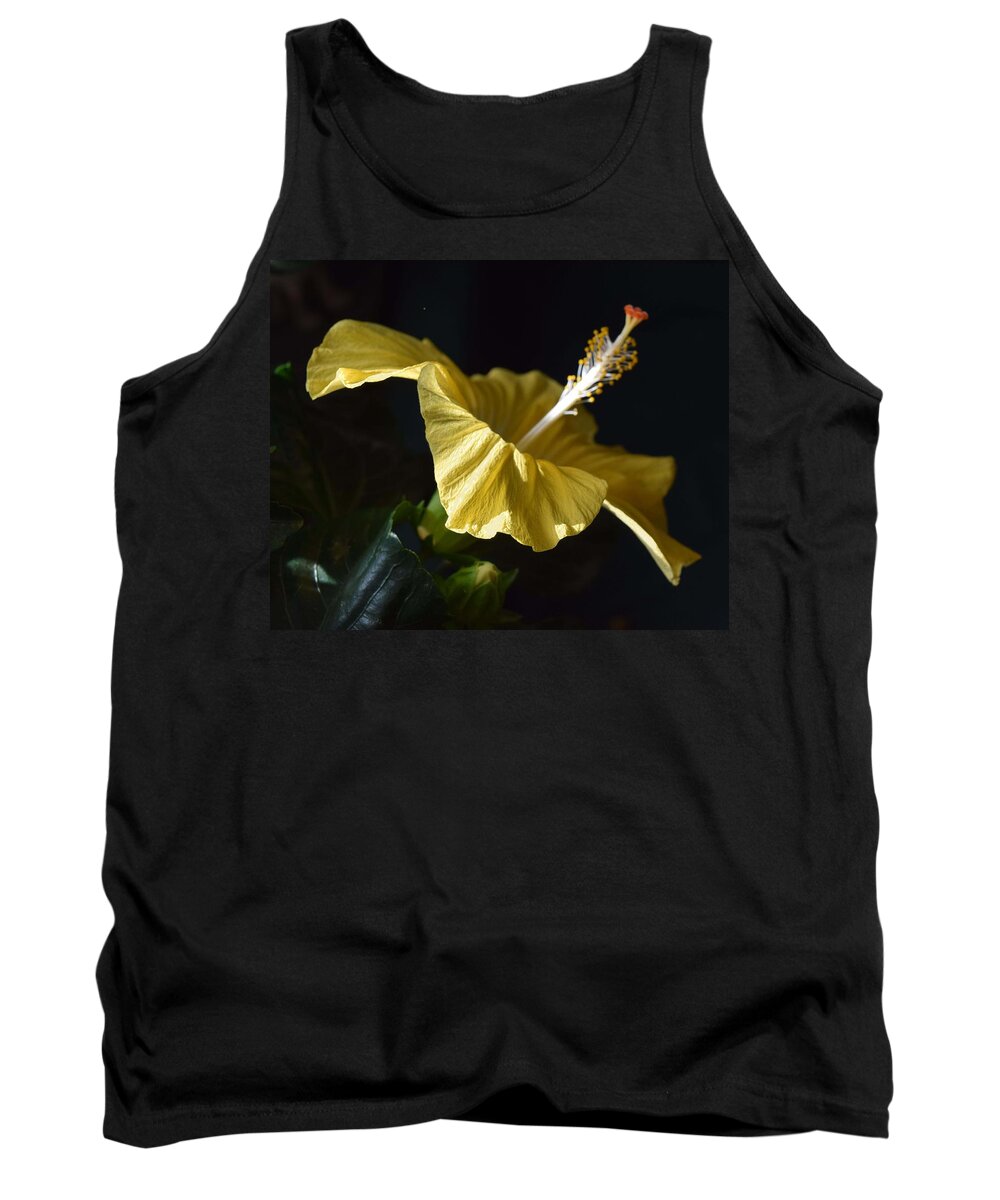 Yellow Hibiscus Tank Top featuring the photograph Hibiscus by R Allen Swezey
