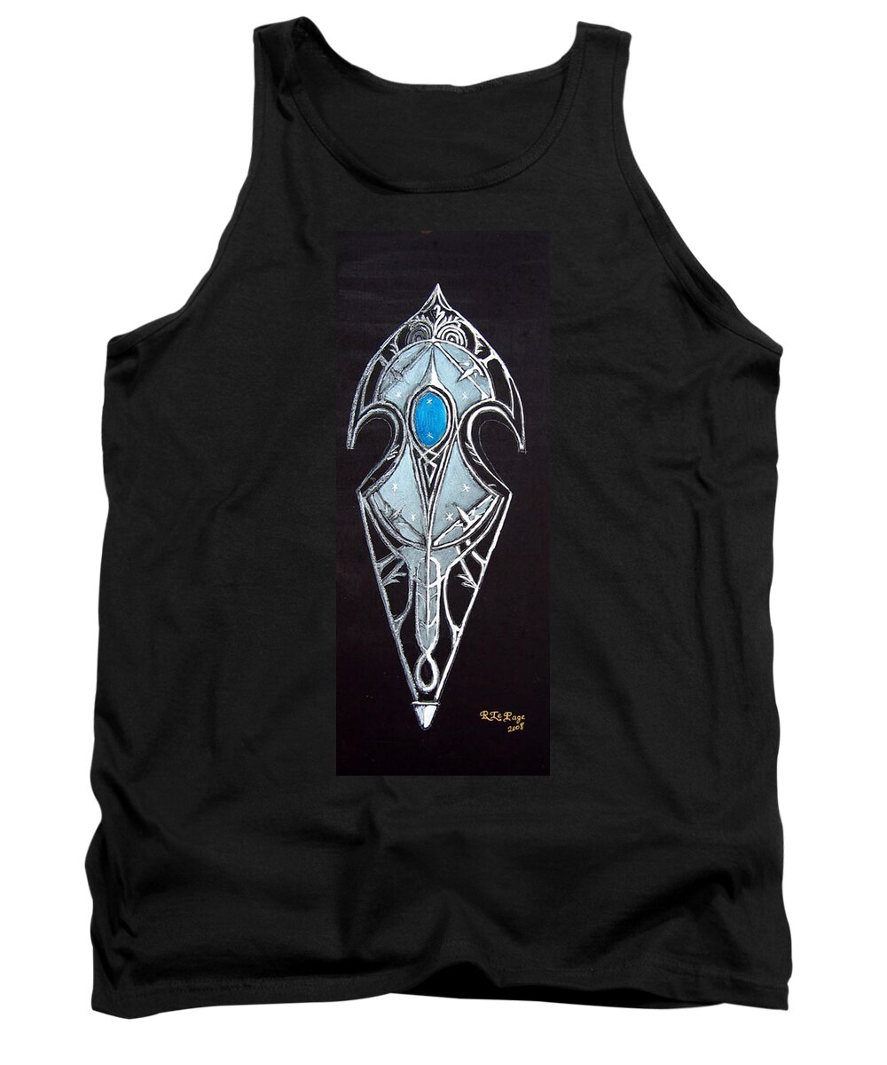 High Elven Warrior Shield Tank Top featuring the painting High Elven Warrior Shield by Richard Le Page