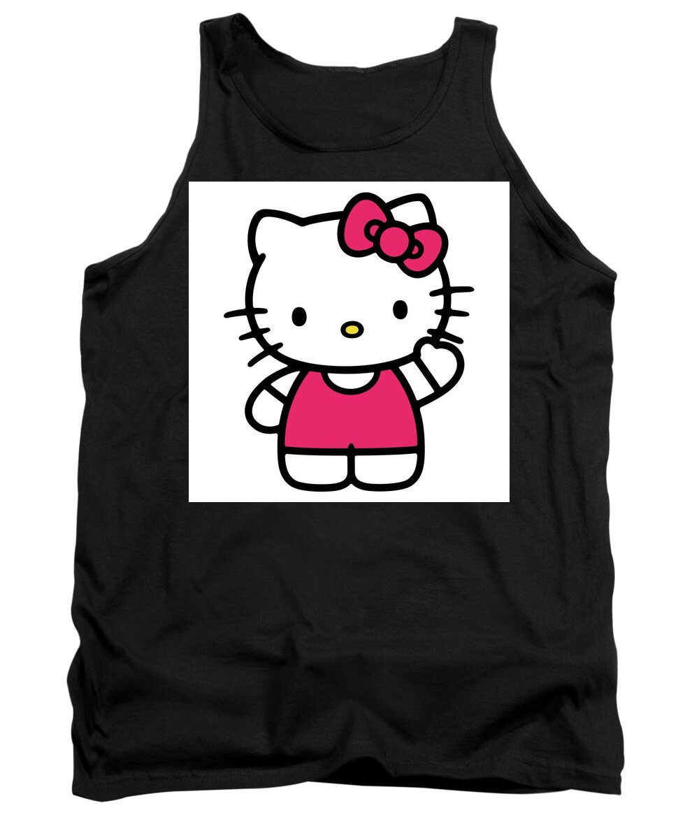  Tank Top featuring the digital art Hkitty by David Lane