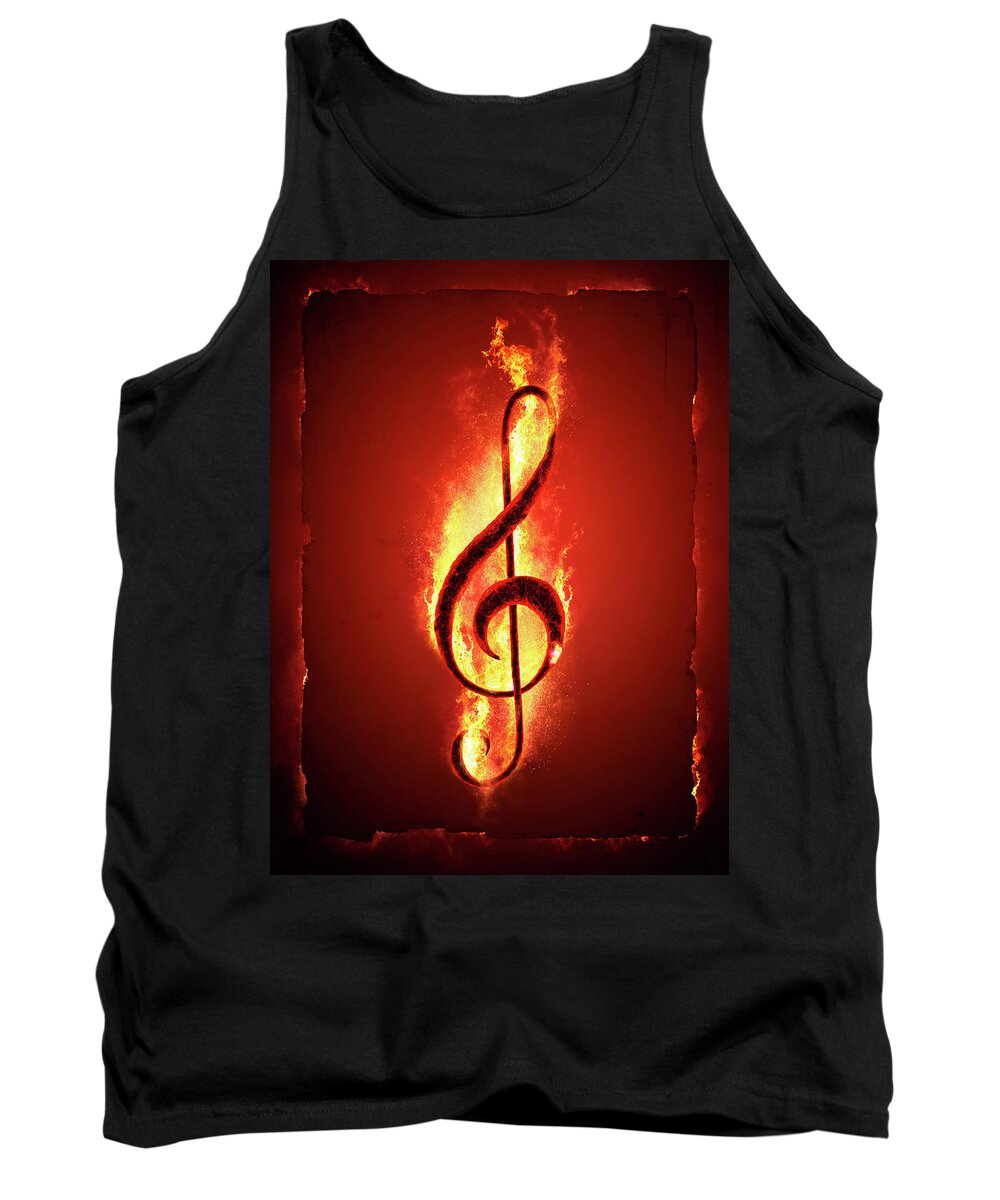 Music Tank Top featuring the photograph Hot Music by Johan Swanepoel
