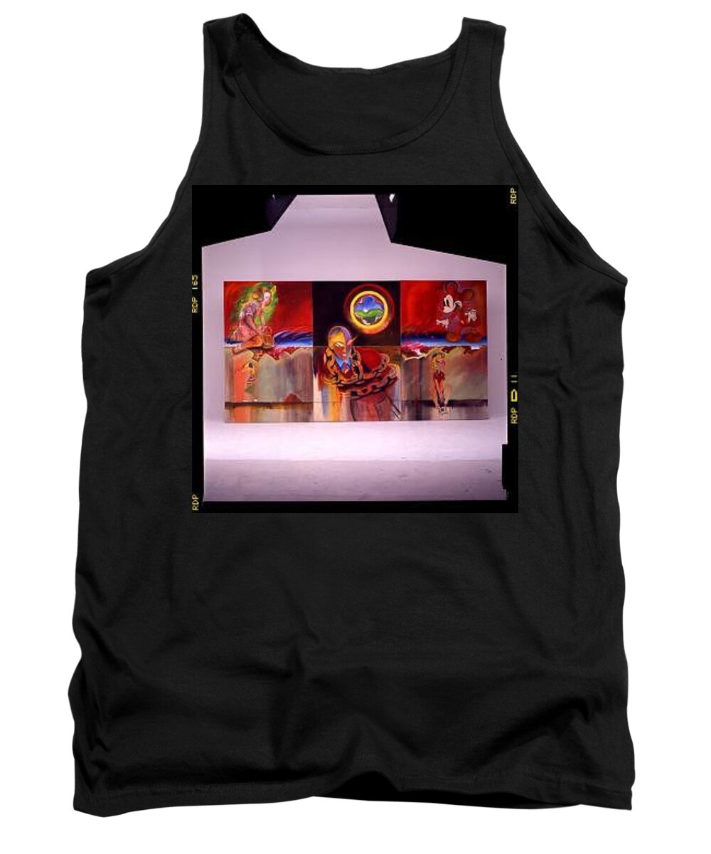Spiderman Tank Top featuring the painting I Saw The Figure Five In Gold by Charles Stuart