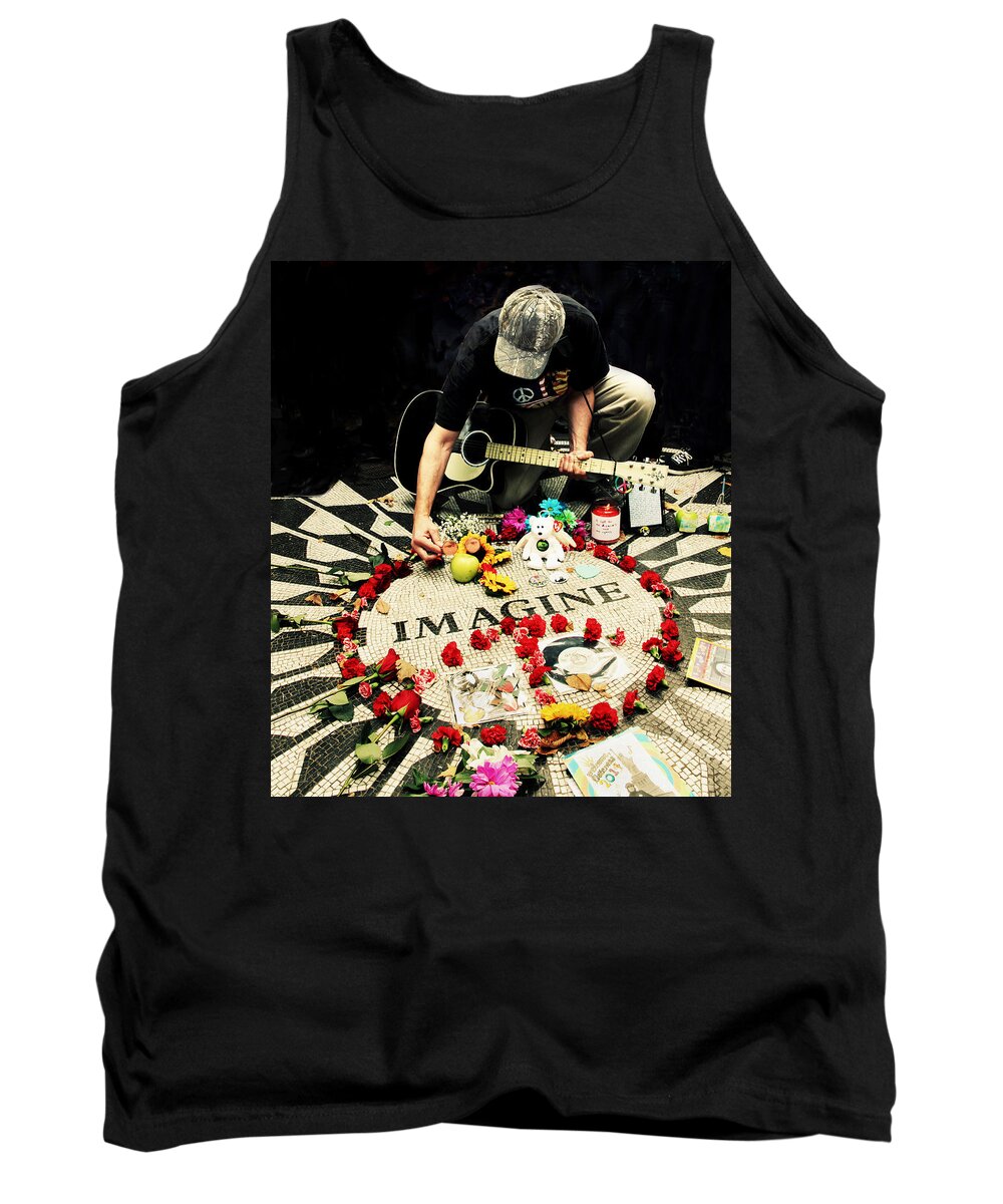 John Lennon Tank Top featuring the photograph Imagine by Jessica Jenney