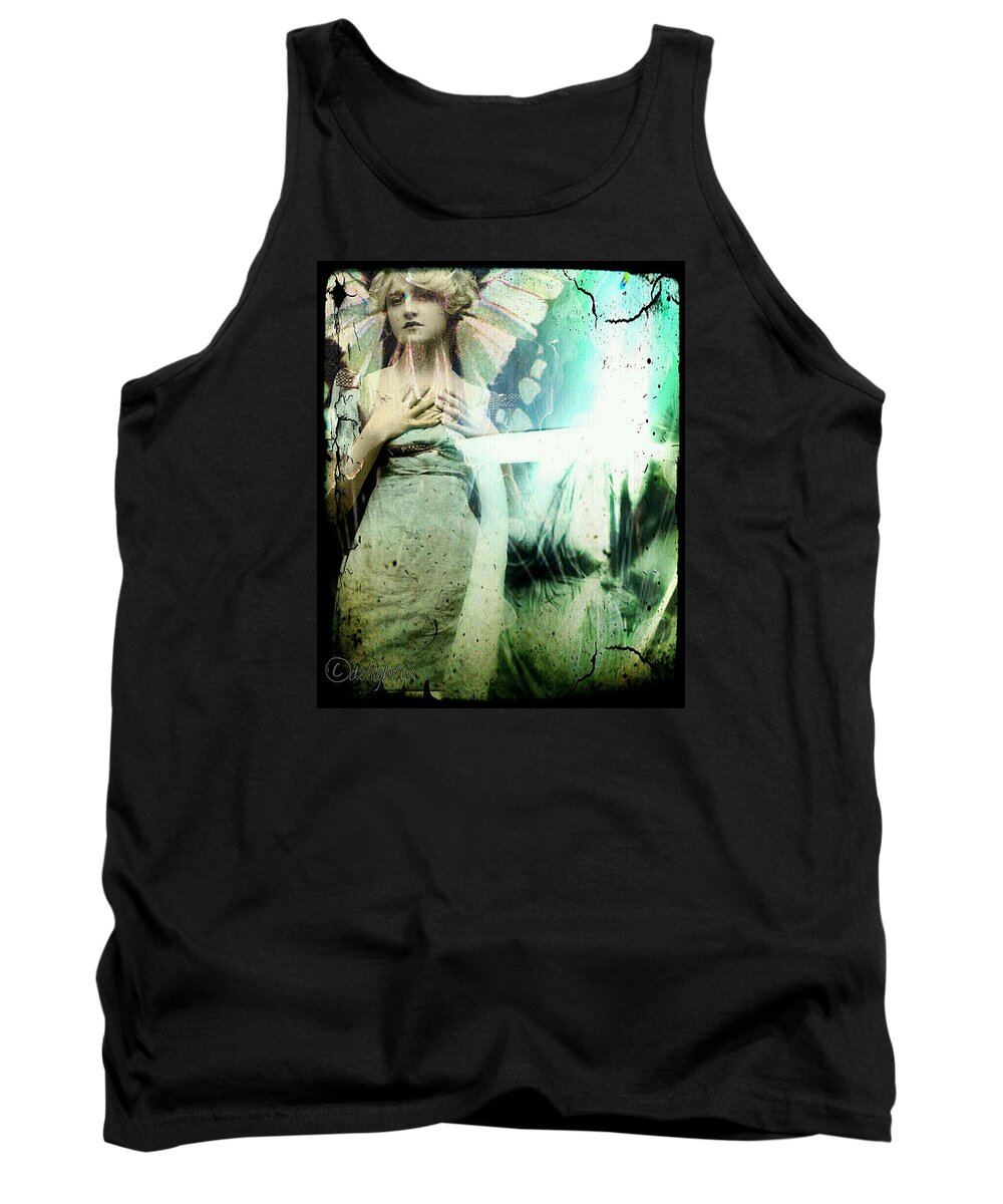 Woman Tank Top featuring the digital art In Her Dreams She Could Fly Unfettered by Delight Worthyn