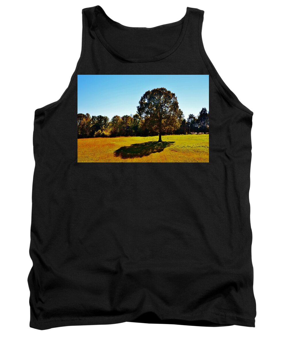 Trees Tank Top featuring the photograph In the Shadow of a Tree by Eileen Brymer