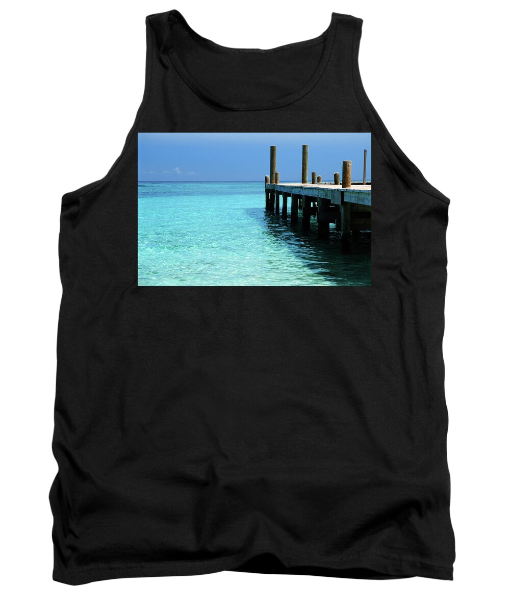 Dick Tank Top featuring the photograph Inviting Dock by Ted Keller