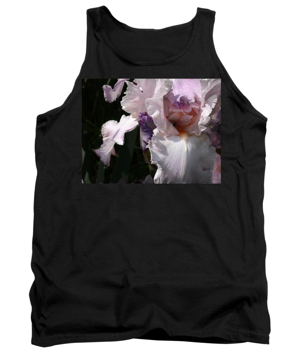 Flower Tank Top featuring the photograph Iris Lace by Steve Karol