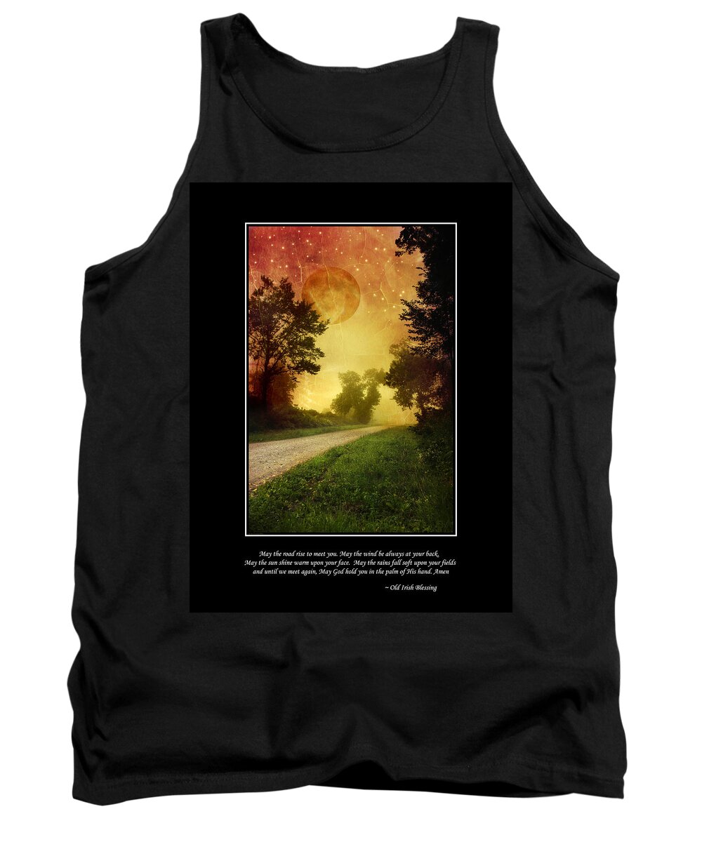 Irish Blessing Tank Top featuring the mixed media Irish Blessing Poster Art by Christina Rollo