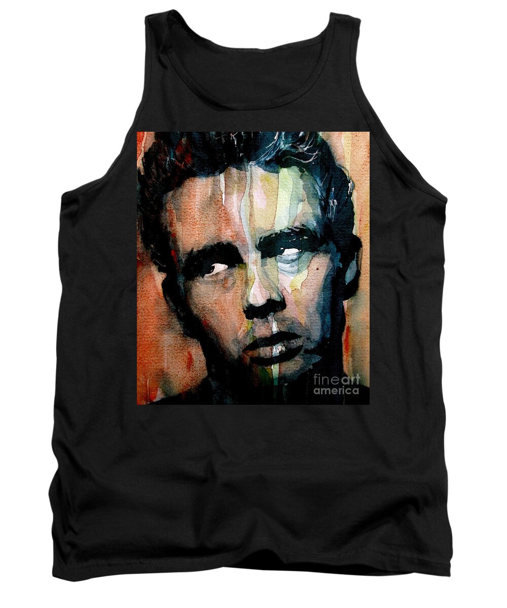 James Dean Tank Top featuring the painting James Dean by Paul Lovering