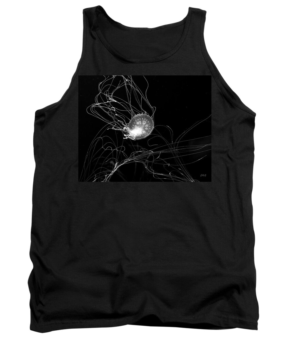 Jellyfish Tank Top featuring the photograph Jelly Fish I BW by David Gordon