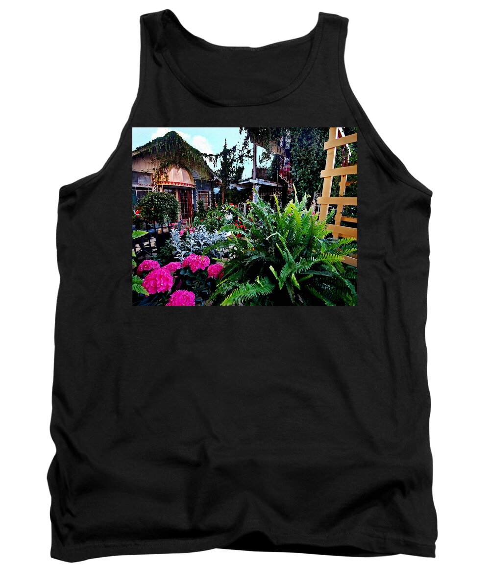 Fairhope Tank Top featuring the painting Joys patio by Michael Thomas
