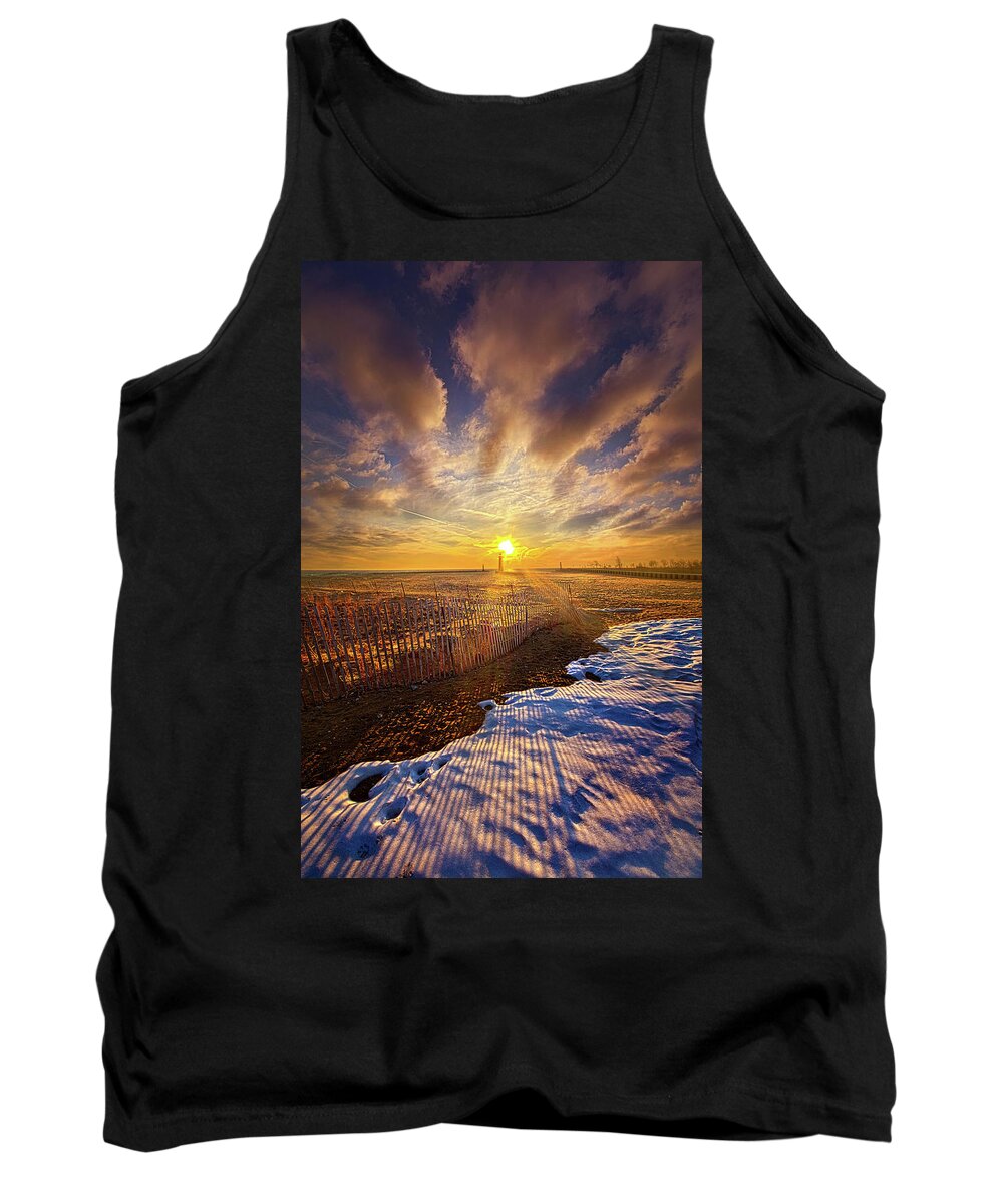 Clouds Tank Top featuring the photograph Just A Bit More To Go by Phil Koch