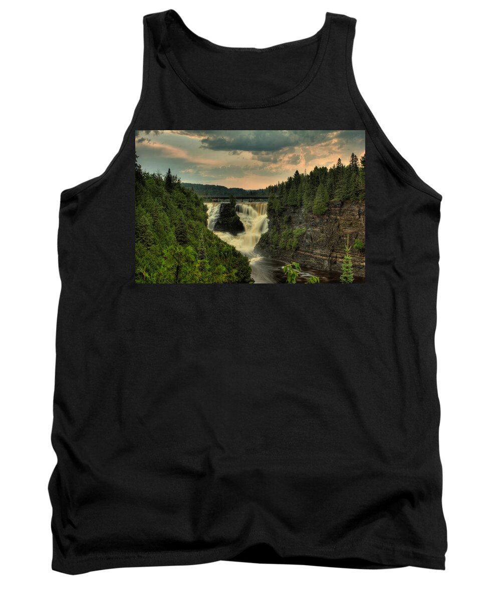 Green Mantle Tank Top featuring the photograph Kakabeka Falls After a Storm by Jakub Sisak