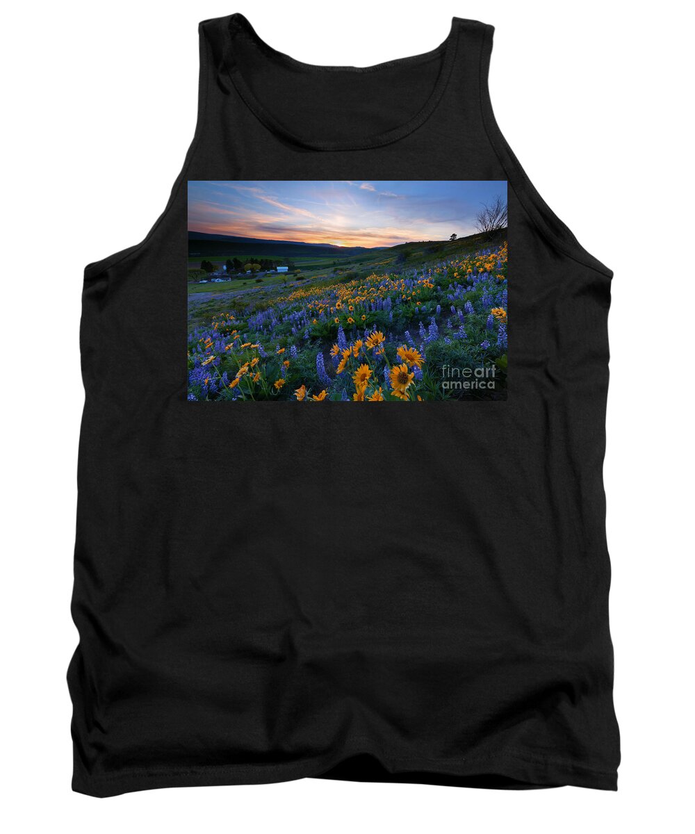 Spring Tank Top featuring the photograph Kittitas Spring Sunset by Michael Dawson