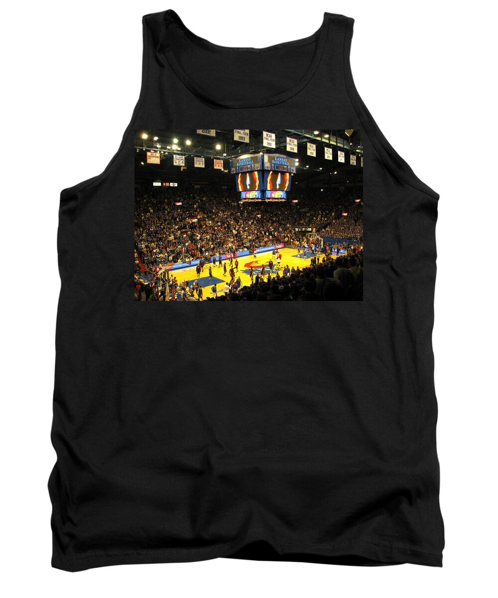 Allen Fieldhouse Tank Top featuring the photograph KU Allen Fieldhouse by Keith Stokes