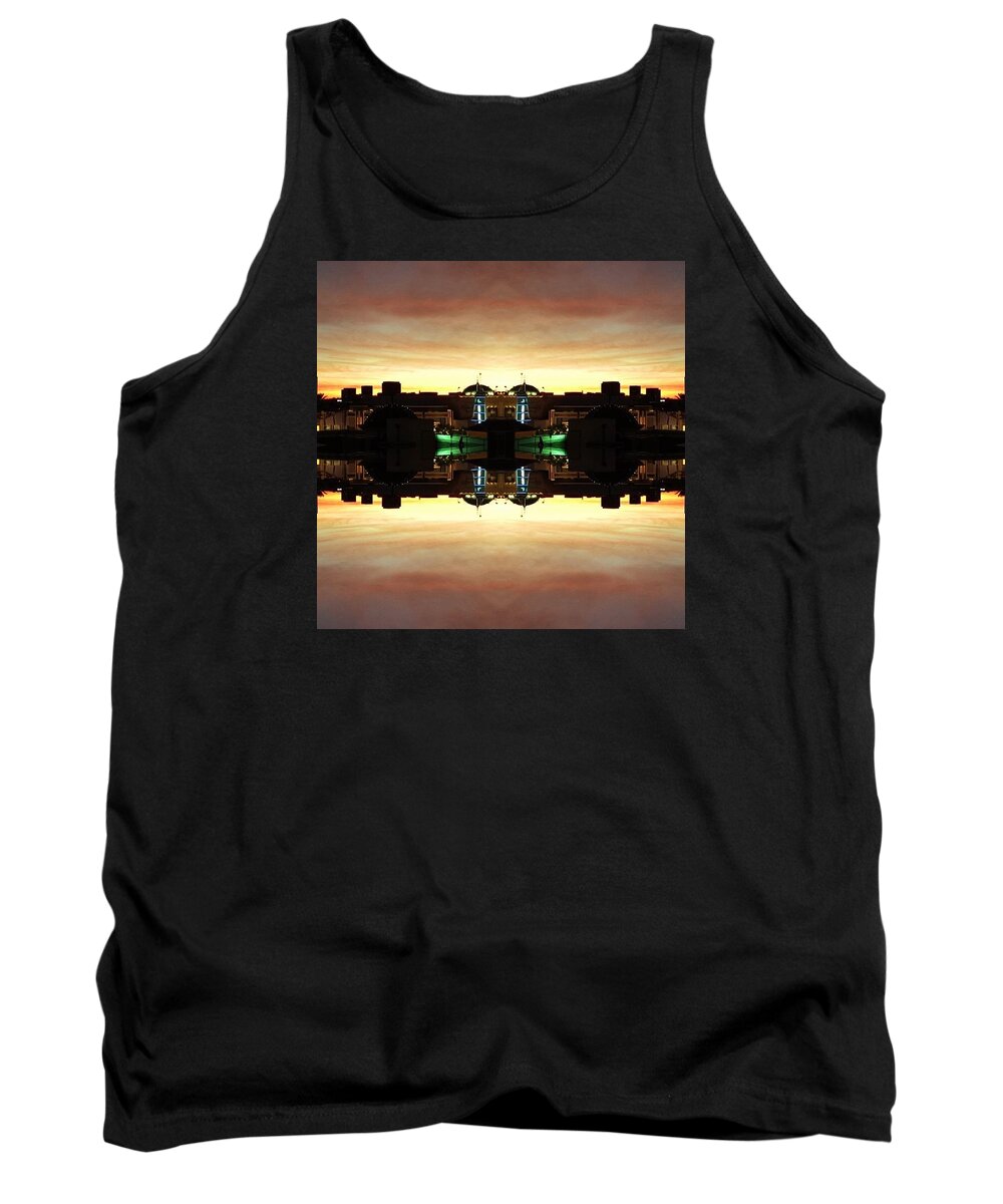 Los Angeles Tank Top featuring the photograph LA abstract by Petter Tangmyr