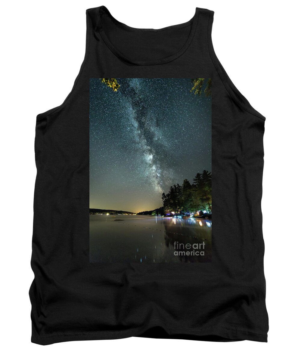 Labor Day Tank Top featuring the photograph Labor Day Milky Way in Vacationland by Patrick Fennell