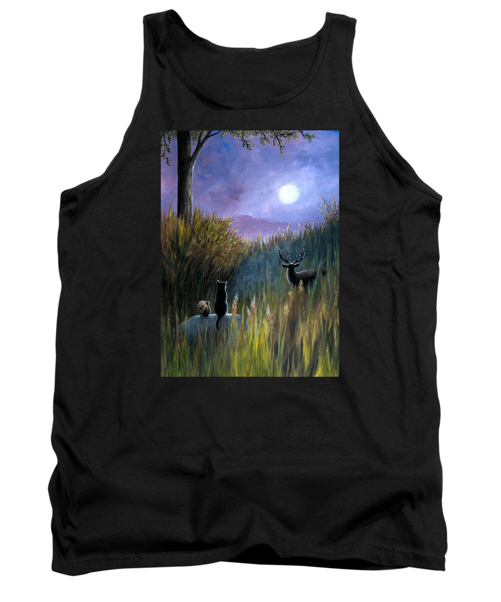 Landscape Tank Top featuring the painting Landscape 464 by Lucie Dumas