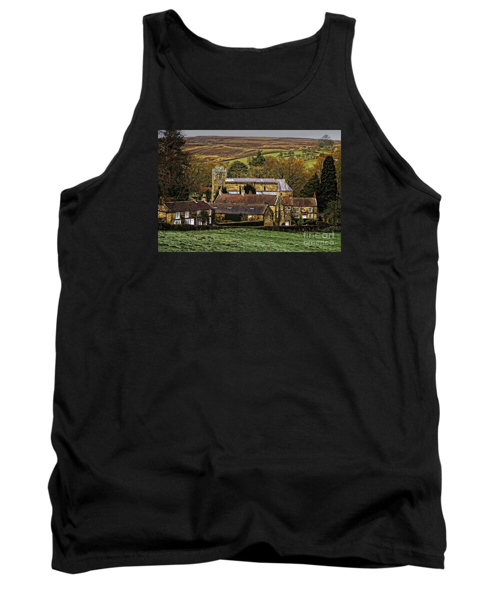 Lastingham Tank Top featuring the photograph Lastingham Church and Village Yorkshire by Martyn Arnold