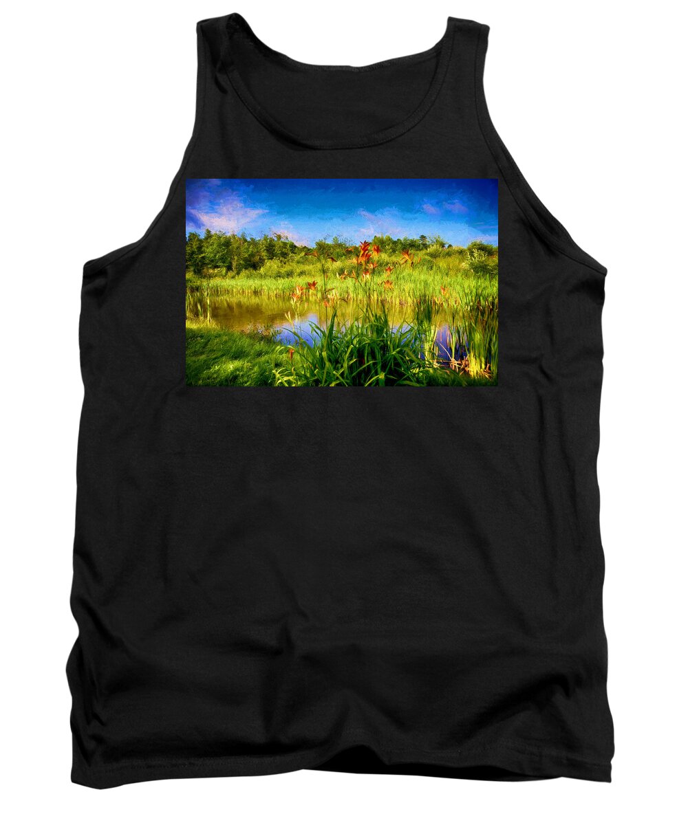 Landscape Tank Top featuring the photograph Lazy Summer by Tricia Marchlik