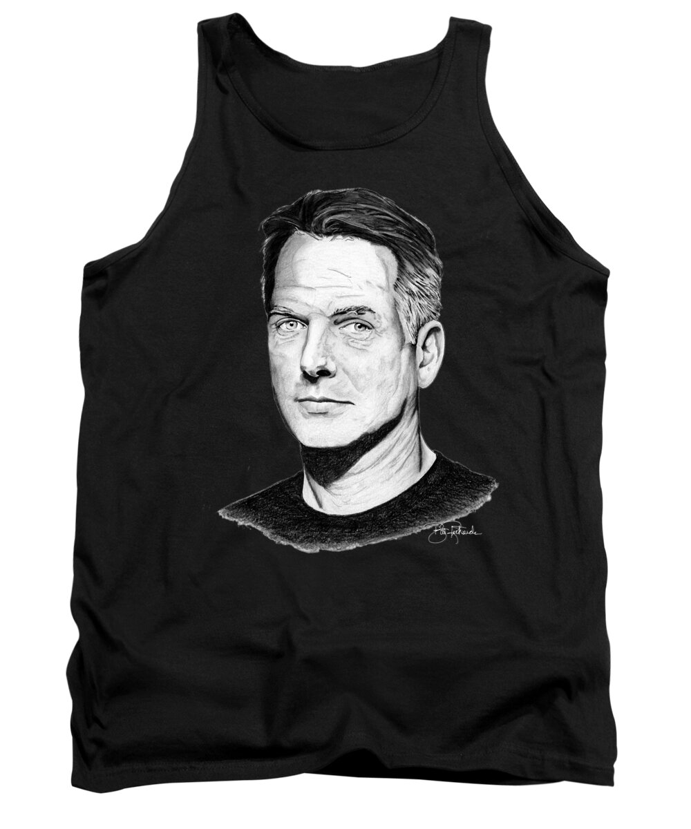 Leroy Tank Top featuring the drawing Leroy Gibbs by Bill Richards