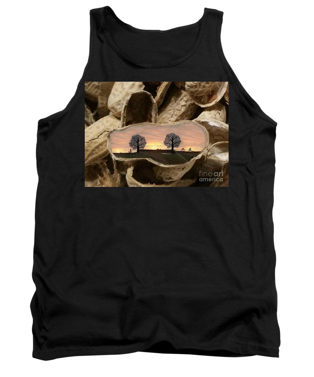 Life Tank Top featuring the digital art Life In A Nutshell by Diamante Lavendar