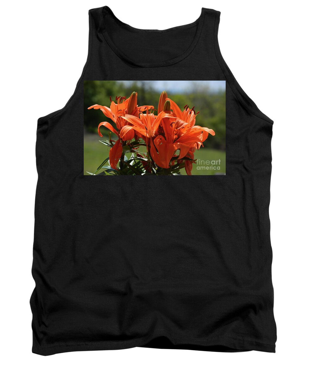 Lilies Tank Top featuring the photograph Lilies by Gale Cochran-Smith