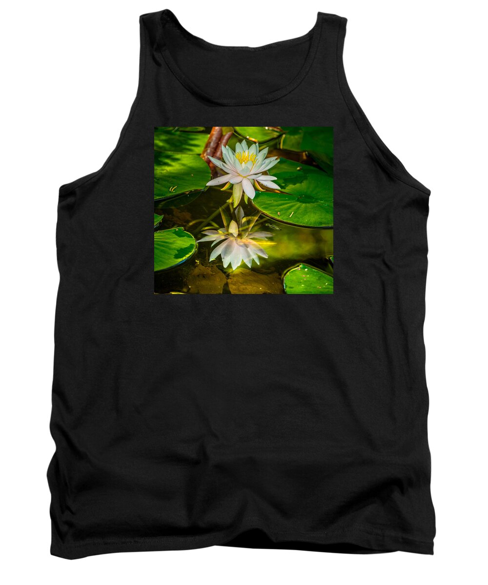 Water Lily Tank Top featuring the photograph Lily Reflection by Jerry Cahill