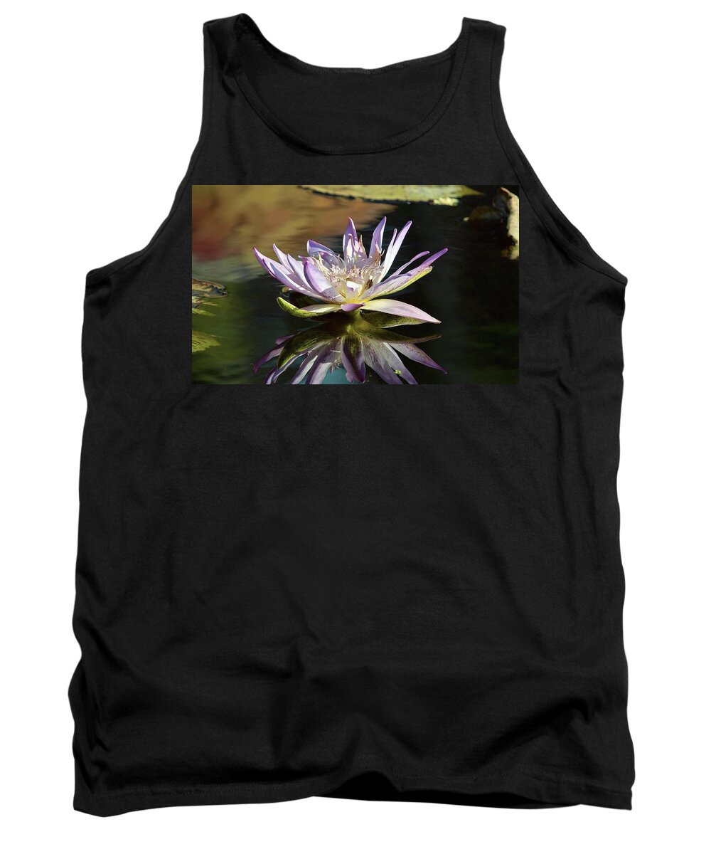 Lily Tank Top featuring the photograph Lily Reflections by Gary Dean Mercer Clark